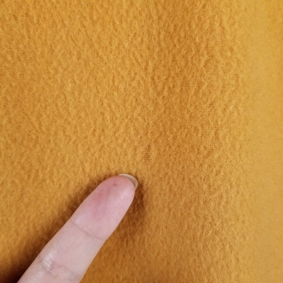 -Vintage 90s Express Gold Mustard Pea coat Jacket - Picture 6 of 8